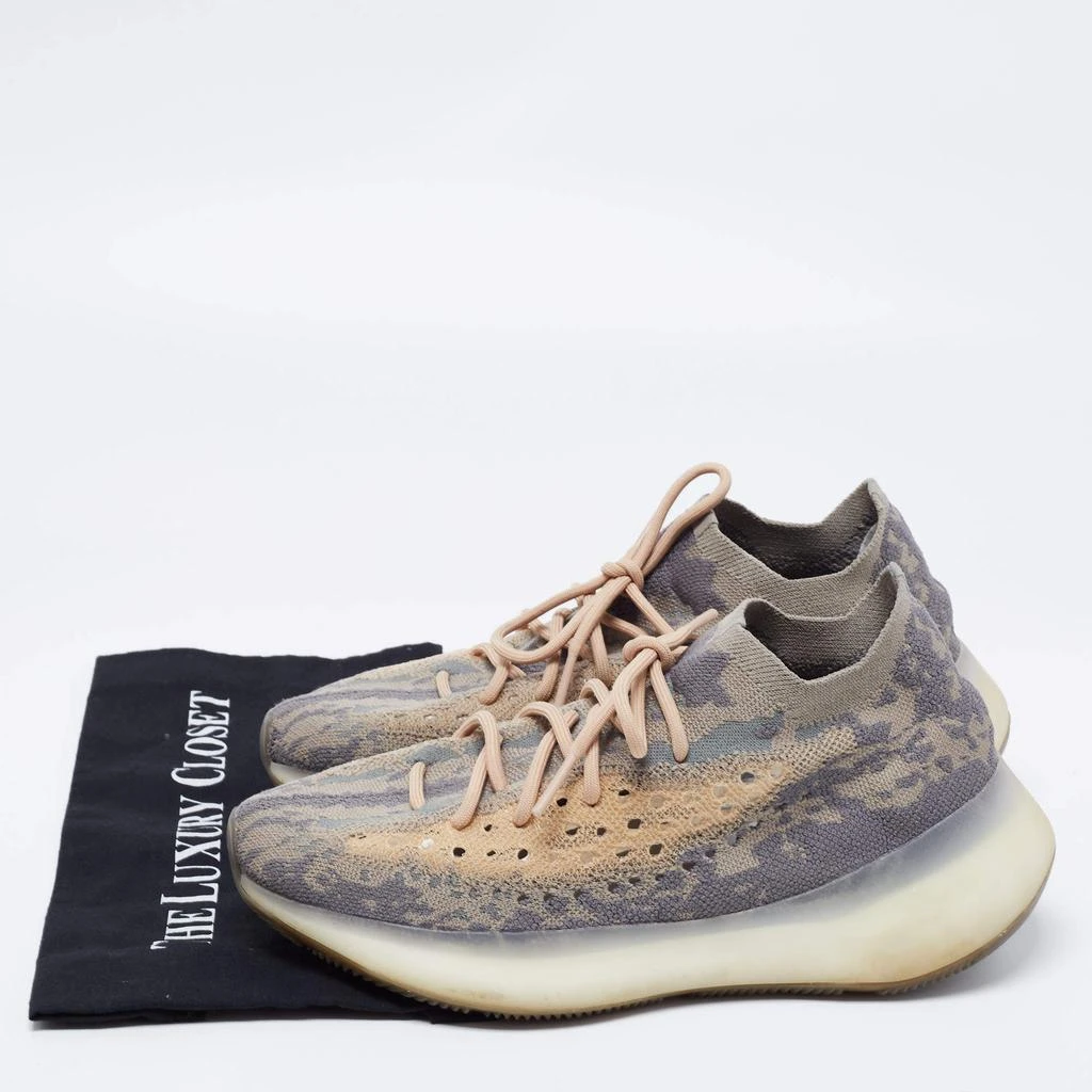 Yeezy x adidas Grey/Beige Knit Fabric Boost 380 Mist Low-Top Sneakers Size 43 1/3 商品