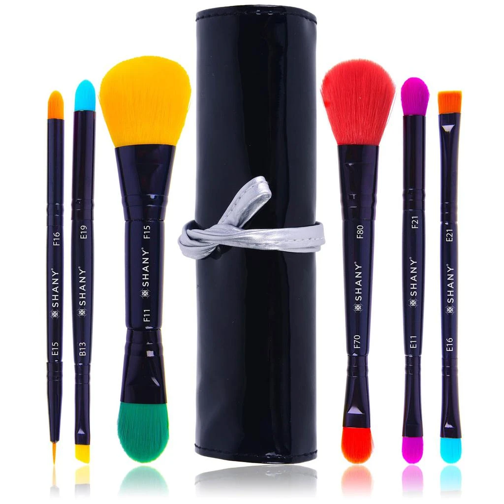 商品SHANY|LUNA - 6 PC Double Sided Travel  Makeup Brush Set with Pouch,价格¥111,第1张图片