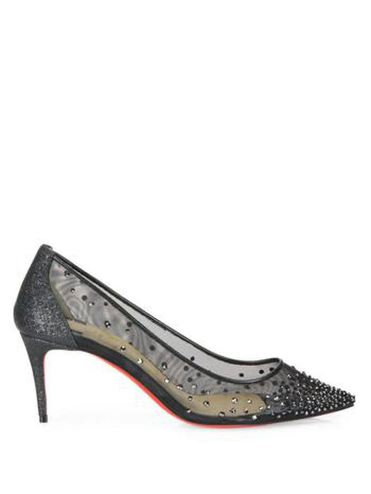 商品Christian Louboutin|Follies Strass 70 Mesh 尖头高跟鞋,价格¥8924,第5张图片详细描述