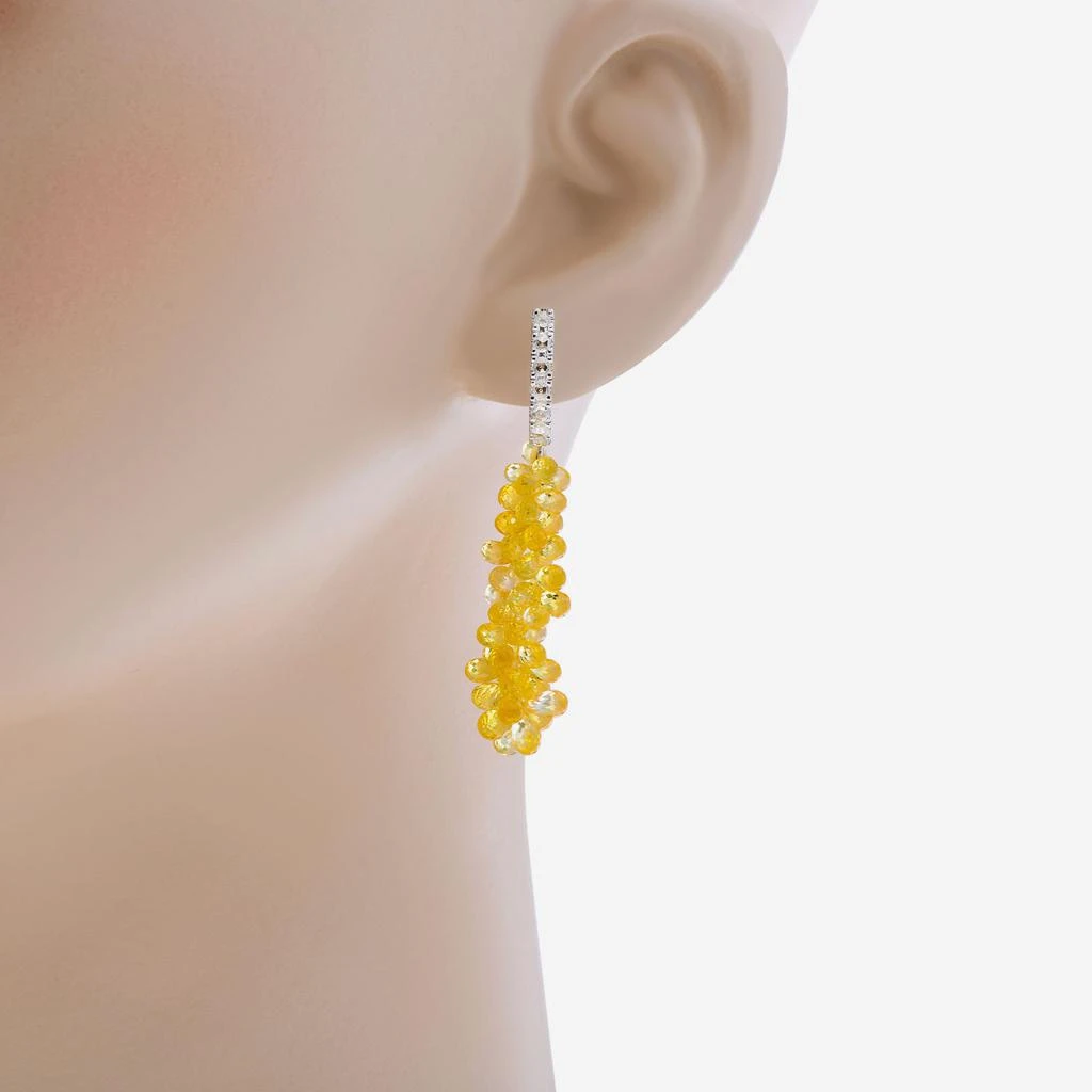 商品Zydo|Zydo 18K White Gold Yellow Sapphire 40.00ct. Tw. And Diamond Drop Earrings,价格¥27638,第3张图片详细描述