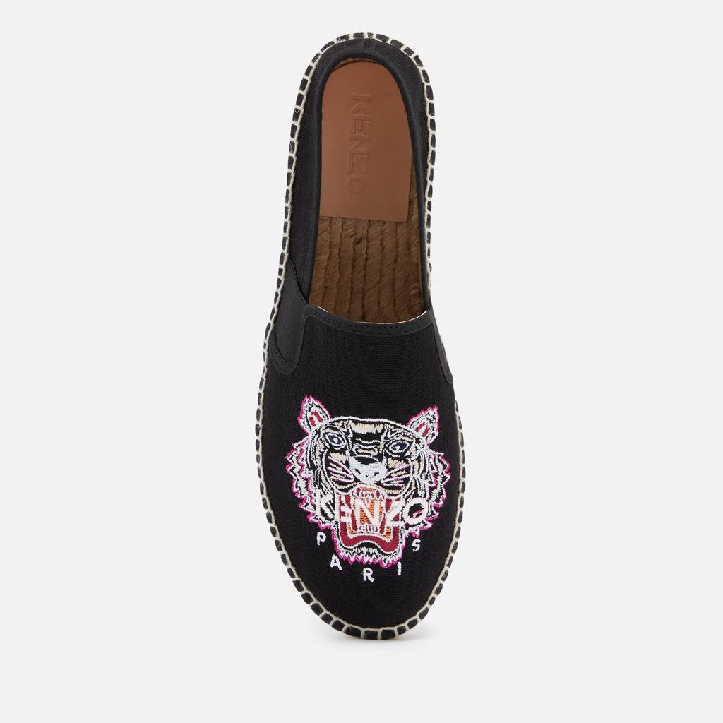 商品Kenzo|KENZO Tiger Embroidered Cotton-Canvas Espadrilles,价格¥952,第3张图片详细描述