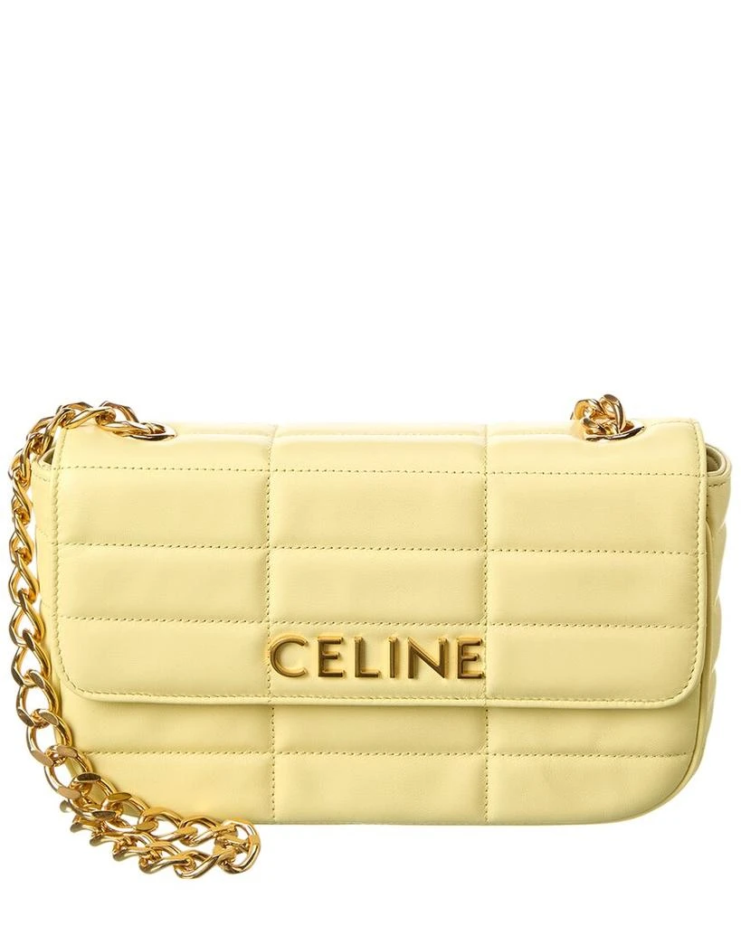 商品Celine|CELINE Monochrome Quilted Leather Shoulder Bag,价格¥11439,第1张图片