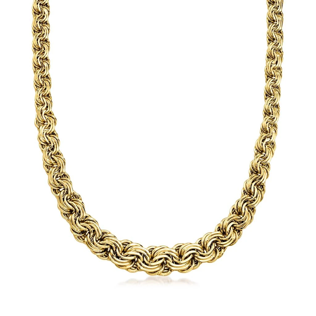 商品Ross-Simons|Ross-Simons 14kt Yellow Gold Graduated Byzantine Necklace,价格¥15710,第1张图片