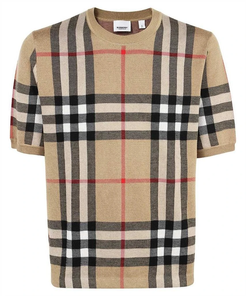 商品Burberry|Burberry Vintage Check Short-Sleeved Knitted T-Shirt,价格¥4595,第1张图片