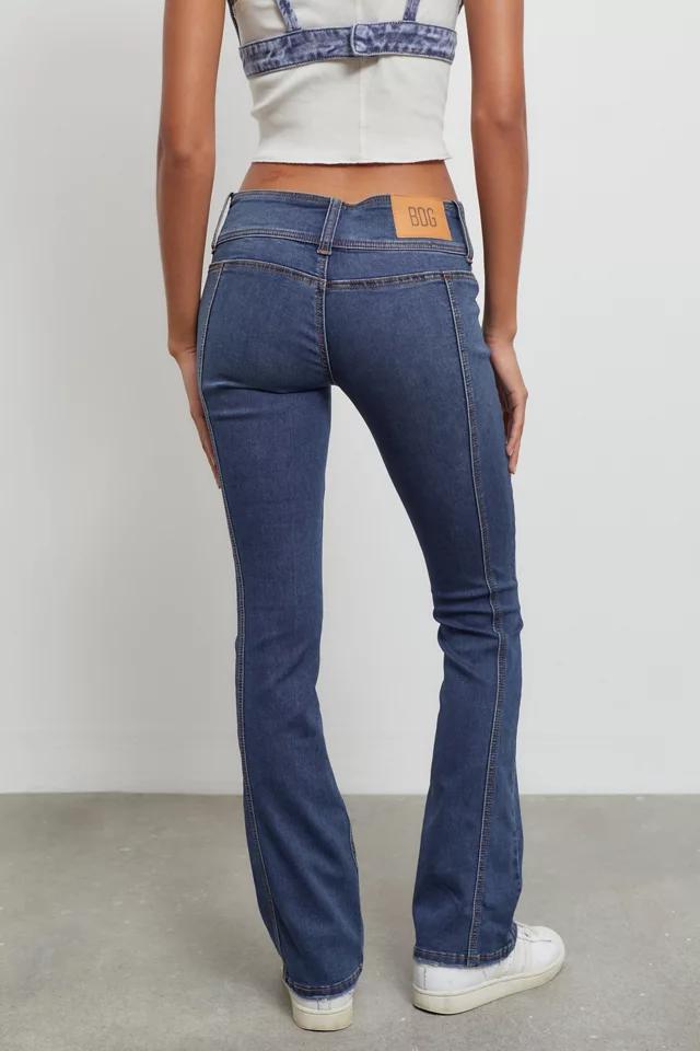 商品BDG|BDG Y2K Belted Flare Jean — Medium Indigo,价格¥184,第4张图片详细描述