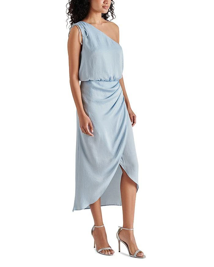 商品Steve Madden|Adele One Shoulder Satin Midi Dress,价格¥727,第3张图片详细描述