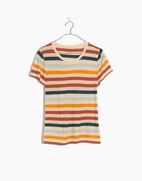 商品Madewell|Lo-Fi Shrunken Tee in Jay Stripe,价格¥159,第5张图片详细描述