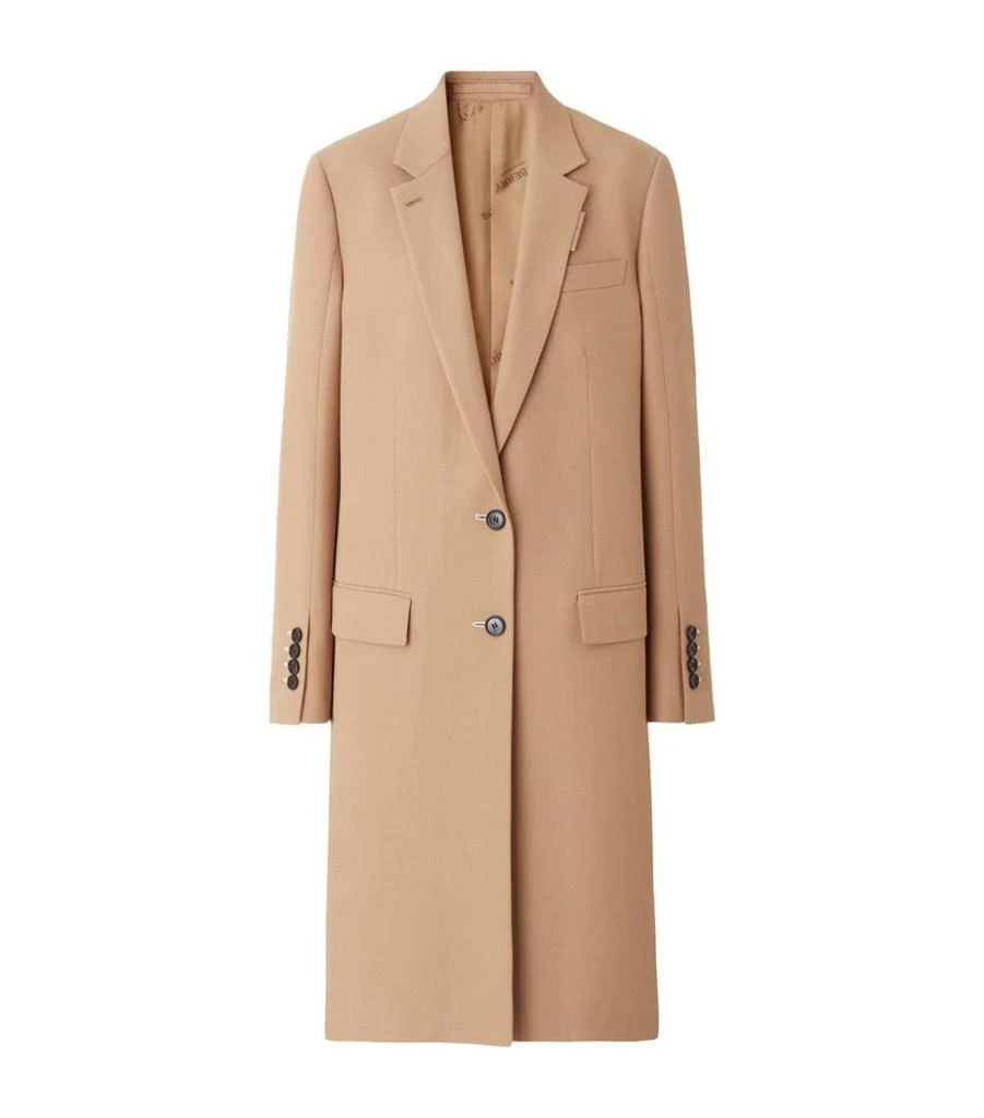 商品Burberry|Wool-Blend Single-Breasted Coat,价格¥21301,第1张图片