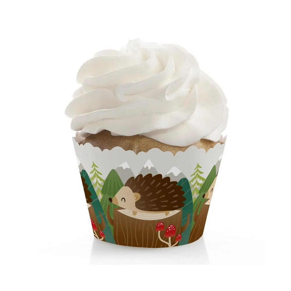 商品Big Dot of Happiness|Forest Hedgehogs - Birthday  or Baby Shower Party Cupcake Wrappers - 12 Ct,价格¥82,第1张图片