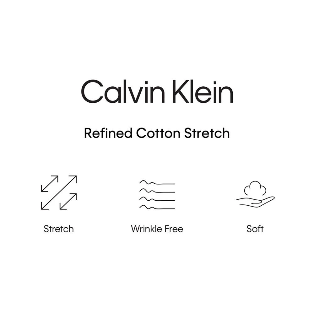 商品Calvin Klein|Men's Steel Regular Fit Stain Shield Performance Dress Shirt,价格¥255,第2张图片详细描述
