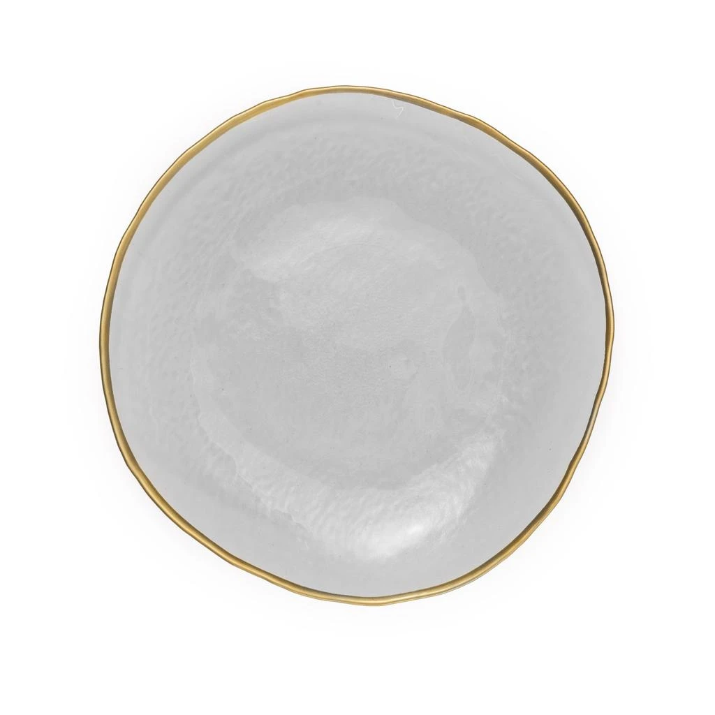 商品Classic Touch Decor|Set of 4 Dinner Plates with Gold Rim,价格¥775,第1张图片