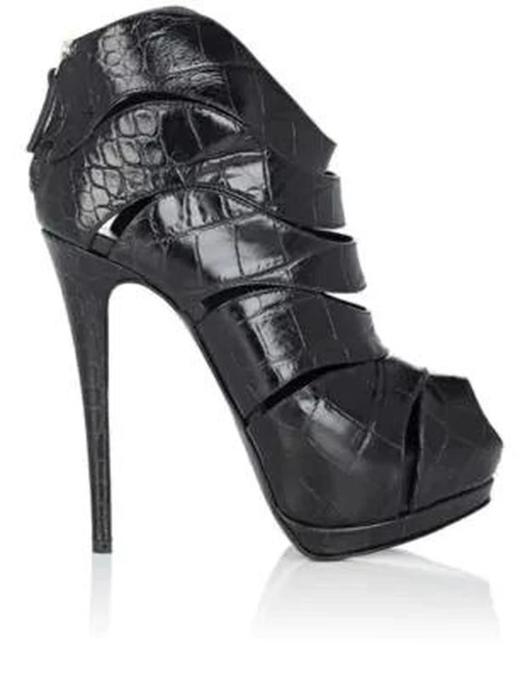 商品Giuseppe Zanotti|Stamped Leather Platform Ankle Booties,价格¥3491,第1张图片