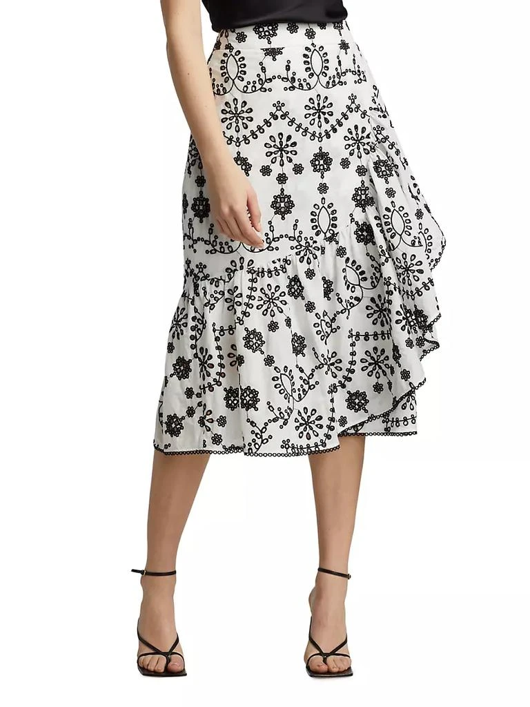 商品Tahari|Embroidered Midi-Skirt,价格¥732,第3张图片详细描述