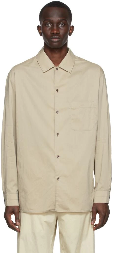 商品Lemaire|Taupe Convertible Collar Shirt,价格¥1637,第1张图片