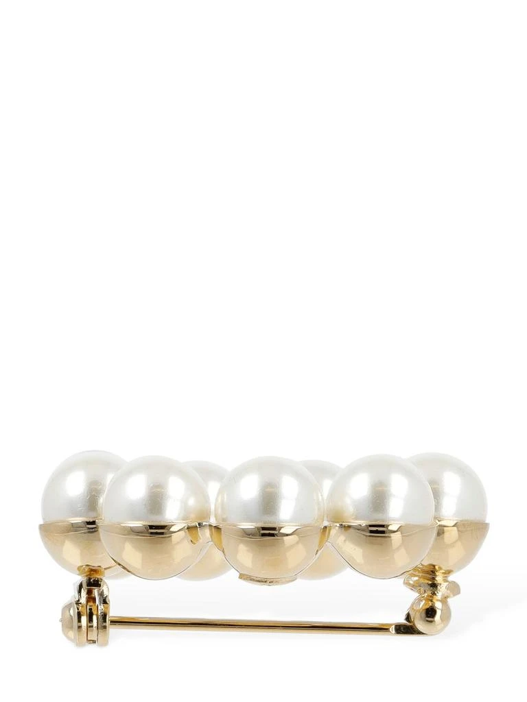 商品Valentino|V Logo Signature Faux Pearl Brooch,价格¥2988,第2张图片详细描述