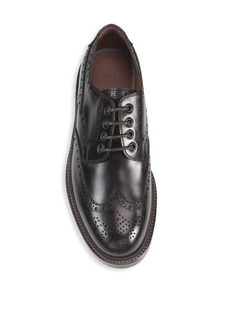 商品Brunello Cucinelli|Brunello Cucinelli - Lace-Up Wingtip Leather Oxfords,价格¥9707,第4张图片详细描述