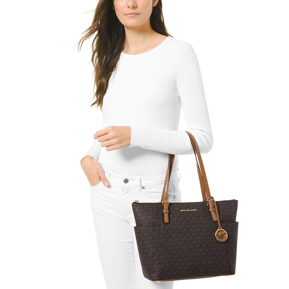 商品Michael Kors|Signature Jet Set East West Top Zip Tote,价格¥1694,第4张图片详细描述