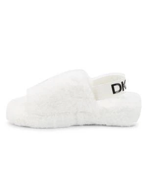 商品DKNY|Zeynep Faux Fur Slingback Flat Slippers,价格¥148,第4张图片详细描述