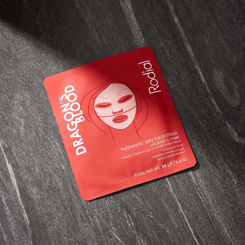 商品Rodial|Dragon's Blood Hyaluronic Jelly Face Mask Box Of 4,价格¥629,第4张图片详细描述