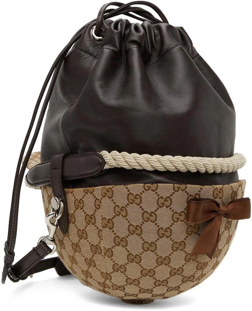 商品Gucci|Brown Equestrian GG Top Handle Bag,价格¥29935,第3张图片详细描述