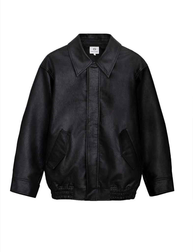 商品Pixie Market|Nash Oversized Leather Bomber Jacket-BESTSELLER,价格¥1871,第5张图片详细描述