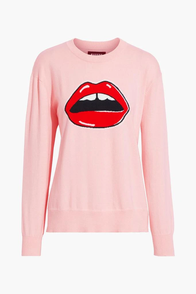 商品MARKUS LUPFER|Dani intarsia cotton and cashmere-blend sweater,价格¥550,第3张图片详细描述