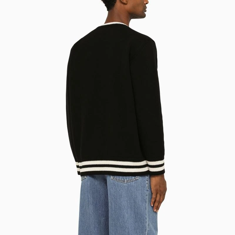 商品Alexander McQueen|Black/white Varsity pullover,价格¥3289,第3张图片详细描述
