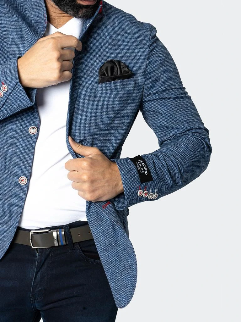 商品Maceoo|Blazer Unconstructed Descartes Static Blue,价格¥2746,第2张图片详细描述