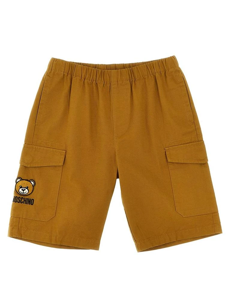 商品Moschino|Moschino Kids Logo Embroidery Bermuda Shorts,价格¥915,第1张图片