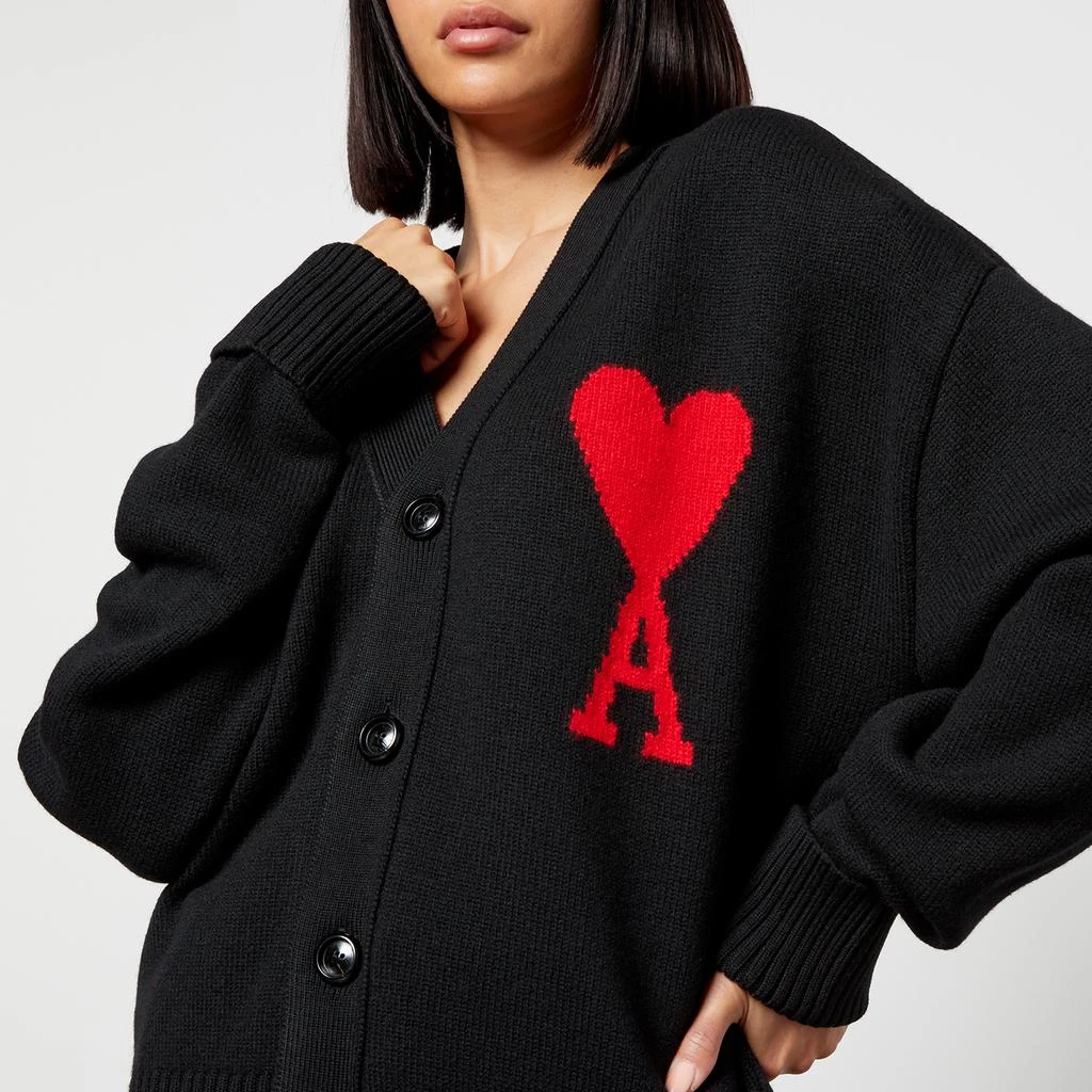 商品AMI|AMI de Coeur Logo-Intarsia Wool Cardigan,价格¥3973,第4张图片详细描述