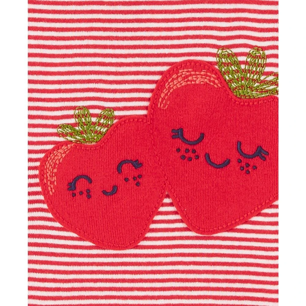 商品Carter's|Baby Girls 4-Pc. Strawberry Snug-Fit Cotton Pajamas Set,价格¥139,第3张图片详细描述