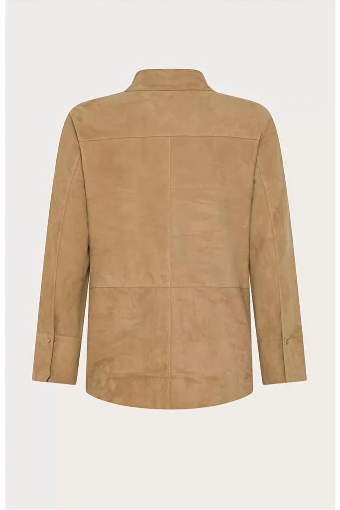 商品SEVENTY|Lightweight Suede Shirt In Kaki,价格¥2810,第2张图片详细描述