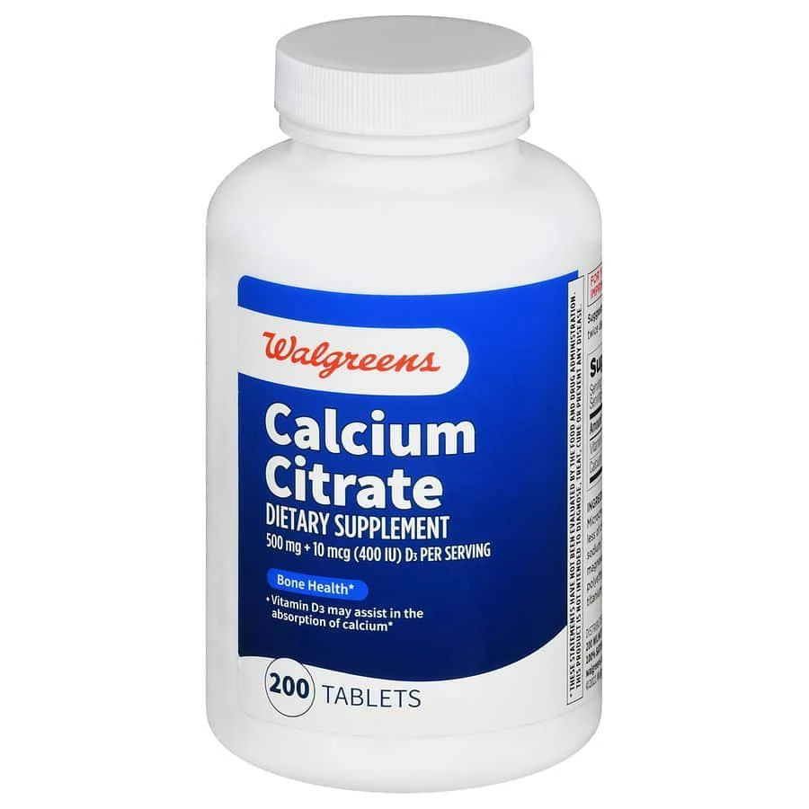 商品Walgreens|Calcium Citrate 500 mg Tablets (100 days),价格¥112,第1张图片