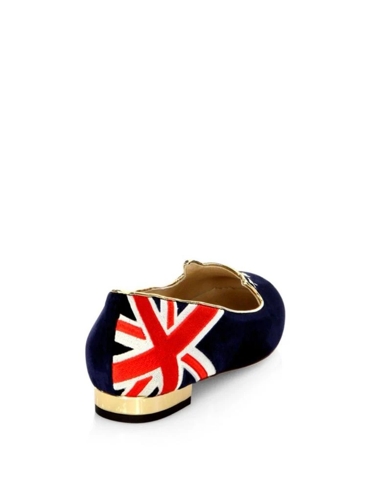 商品Charlotte Olympia|Great Britain Velvet Kitty Flats,价格¥1756,第2张图片详细描述