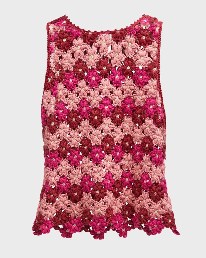 商品Alice + Olivia|Reva Flower Crochet Tank Top,价格¥1298,第2张图片详细描述