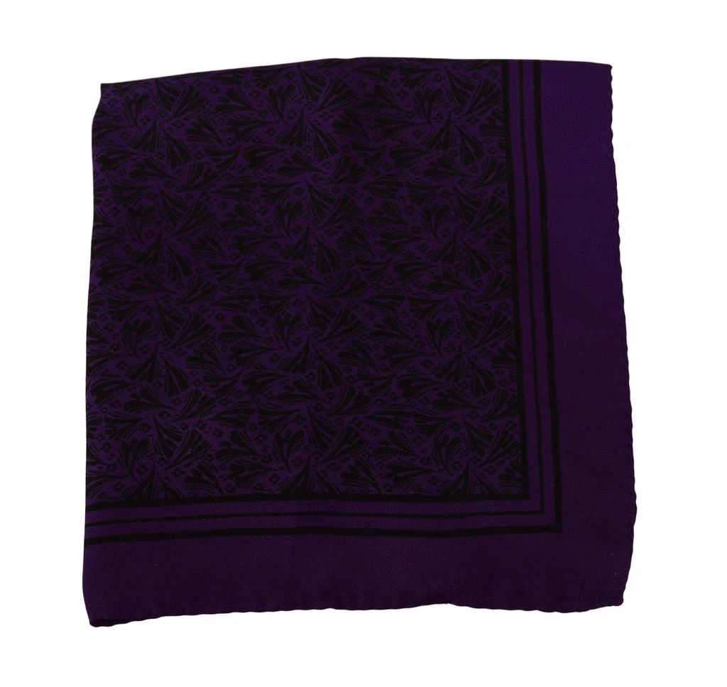 商品Dolce & Gabbana|Dolce & Gabbana Purple Patterned Square Handkerchief Scarf,价格¥1097,第2张图片详细描述