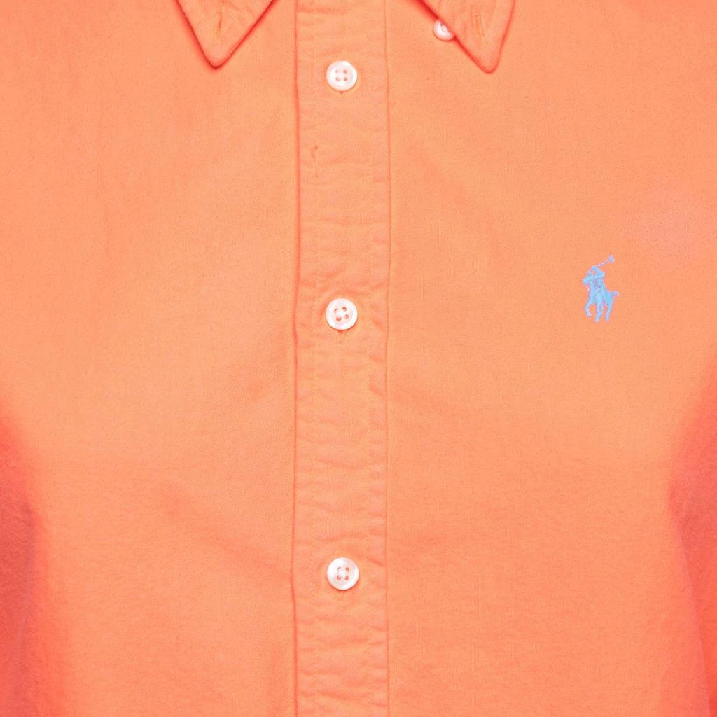 商品[二手商品] Ralph Lauren|Ralph Lauren Neon Orange Cotton Button Front Custom Fit Shirt S,价格¥727,第3张图片详细描述