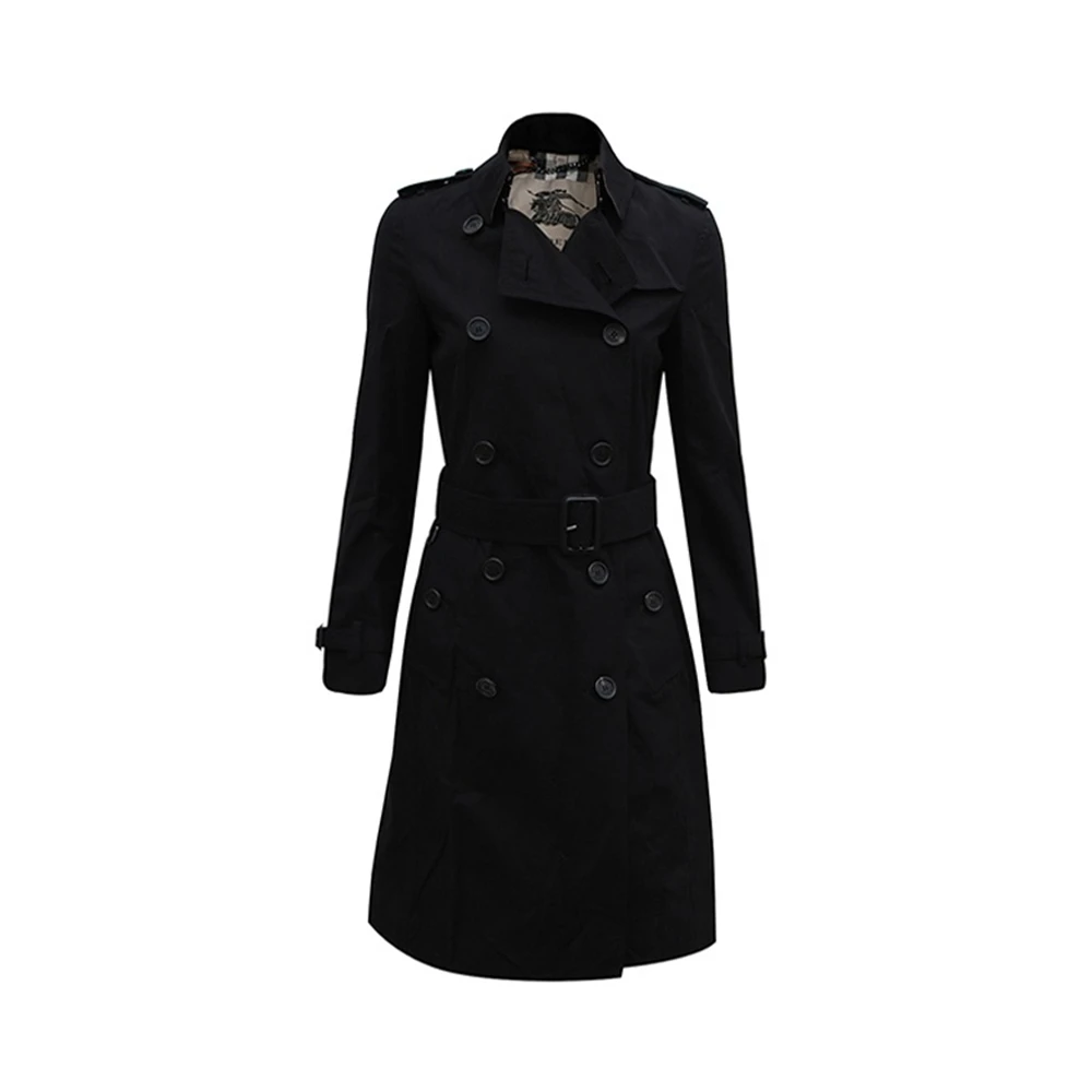 商品[国内直发] Burberry|BURBERRY 黑色女士风衣 3886100,价格¥13673,第1张图片