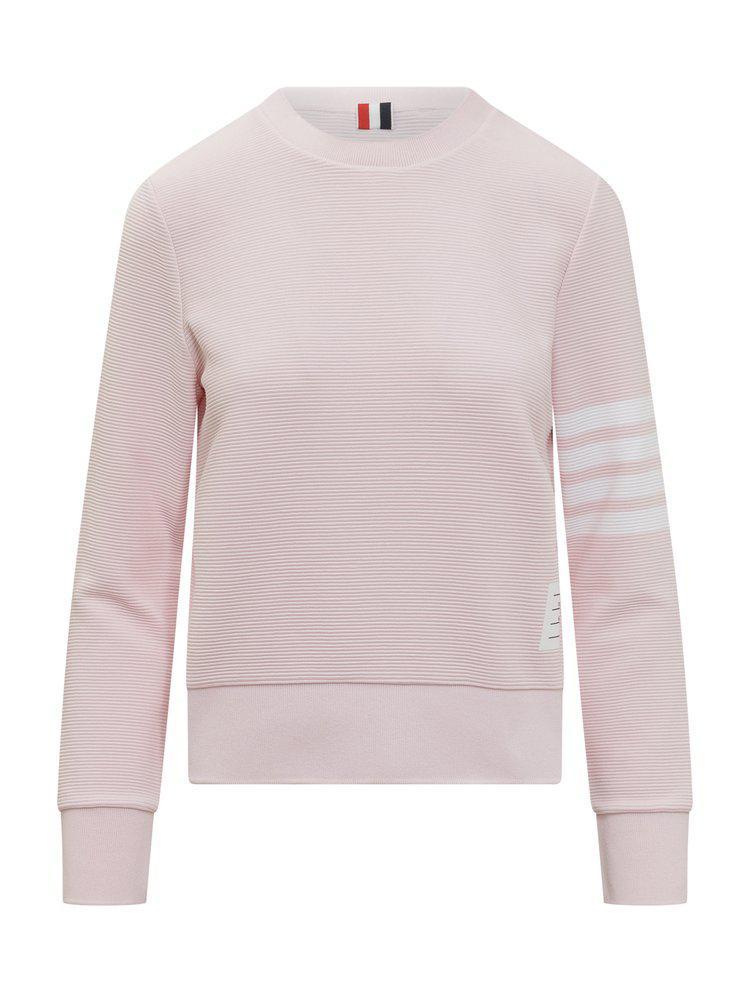 商品Thom Browne|Thom Browne 4-Bar Ribbed Knitted Sweatshirt,价格¥3559,第1张图片