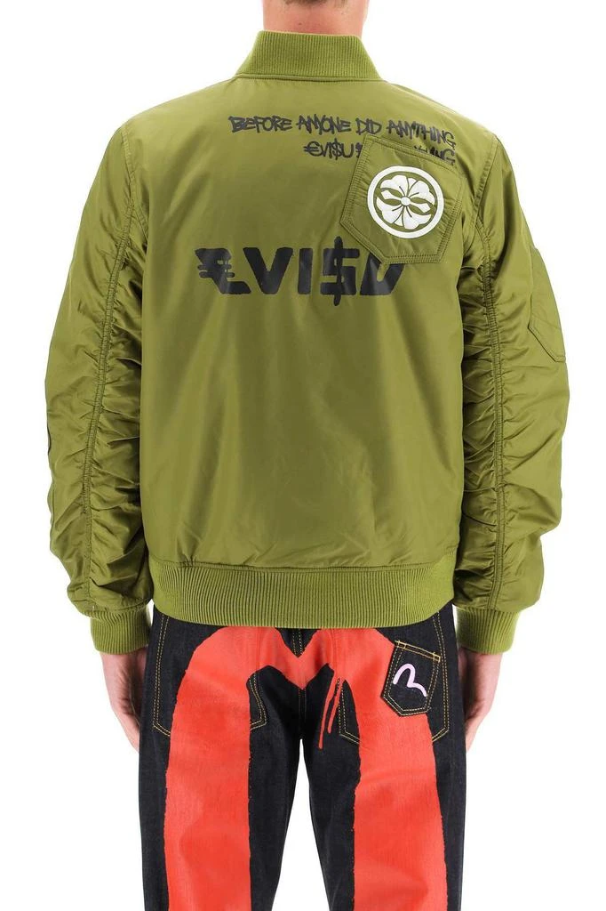 商品Evisu|Evisu x sfera ebbasta graffiti logo reversible bomber jacket,价格¥1818,第3张图片详细描述