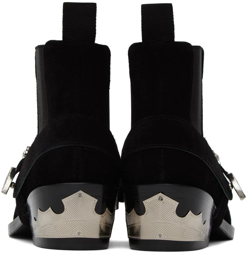 商品Toga Pulla|Black Ankle Strap Chelsea Boots,价格¥1289,第2张图片详细描述