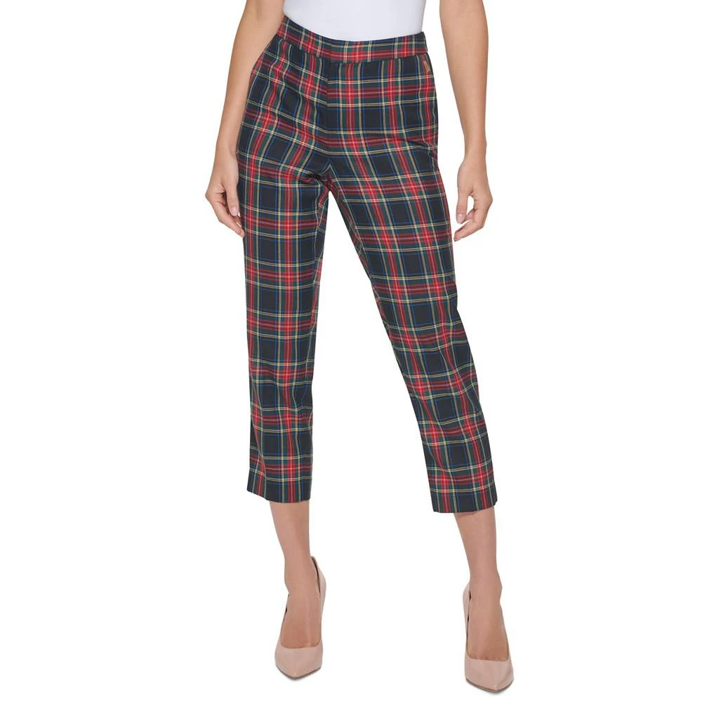 商品Tommy Hilfiger|Women's Plaid Mid Rise Cropped Trousers,价格¥671,第1张图片