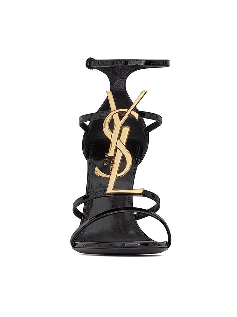 商品Yves Saint Laurent|Cassandra Sandals In Patent Leather With Gold-tone Monogram,价格¥10764,第3张图片详细描述