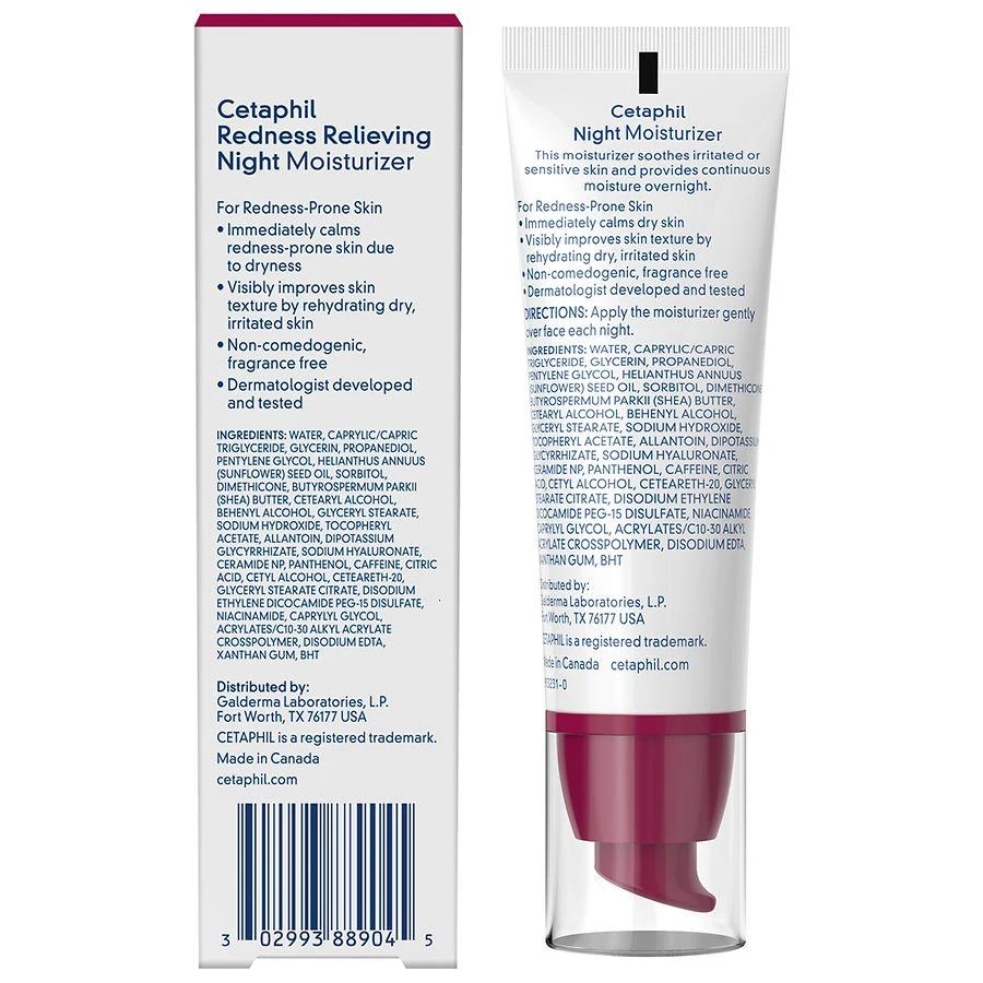商品Cetaphil|丝塔芙舒缓修复精华霜 敏感肌修复晚霜 50ml,价格¥112,第2张图片详细描述
