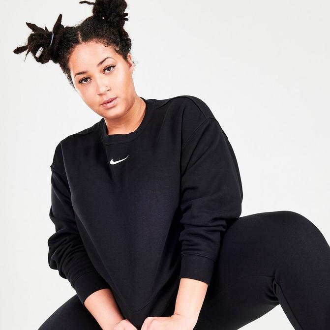 Women's Nike Sportswear Collection Essentials Fleece Crewneck Sweatshirt (Plus Size)商品第1张图片规格展示