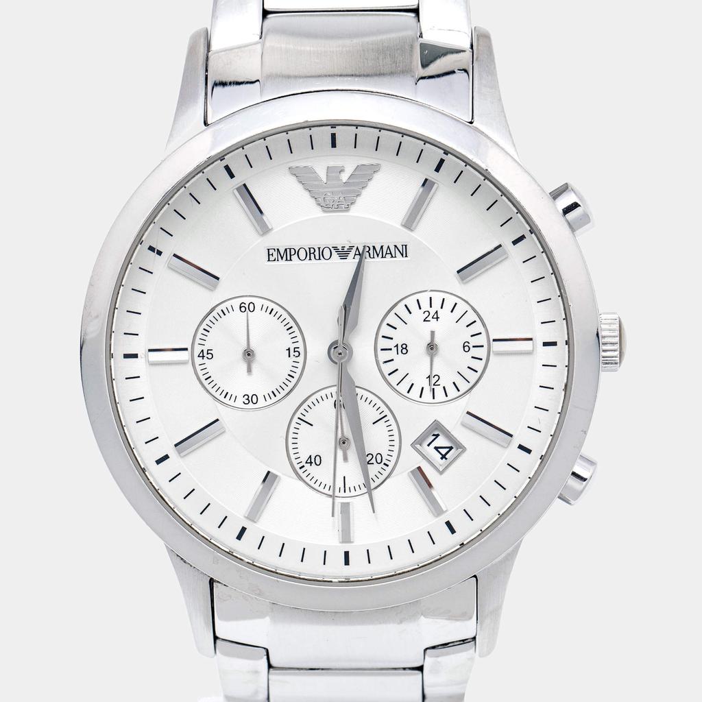 Emporio Armani Cream Stainless Steel Sportivo AR2458 Men's Wristwatch 43 mm商品第3张图片规格展示