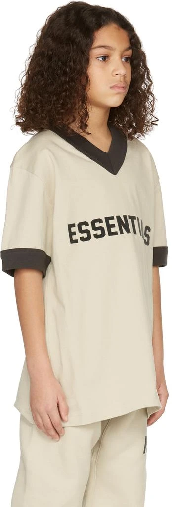 商品Essentials|Kids Beige V-Neck T-Shirt,价格¥258,第3张图片详细描述