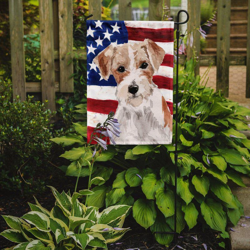 商品Caroline's Treasures|Wire Hair Jack Russell Patriotic Garden Flag 2-Sided 2-Ply,价格¥137,第2张图片详细描述