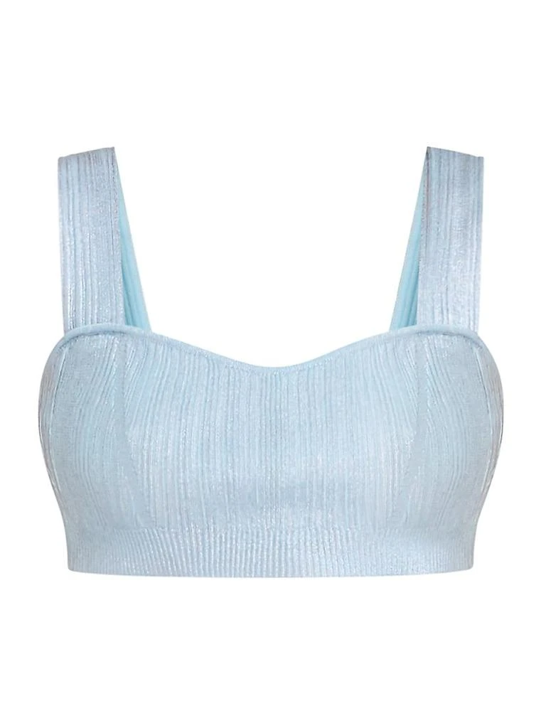 商品Herve Leger|Foil Ribbed Bralette,价格¥1320,第1张图片