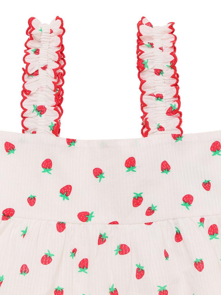 Strawberry Print Organic Cotton Top商品第1张图片规格展示